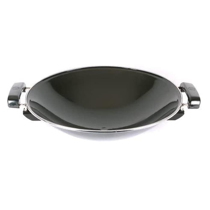 Maspion Wajan Enamel Royal Wok 35 Cm - Hitam