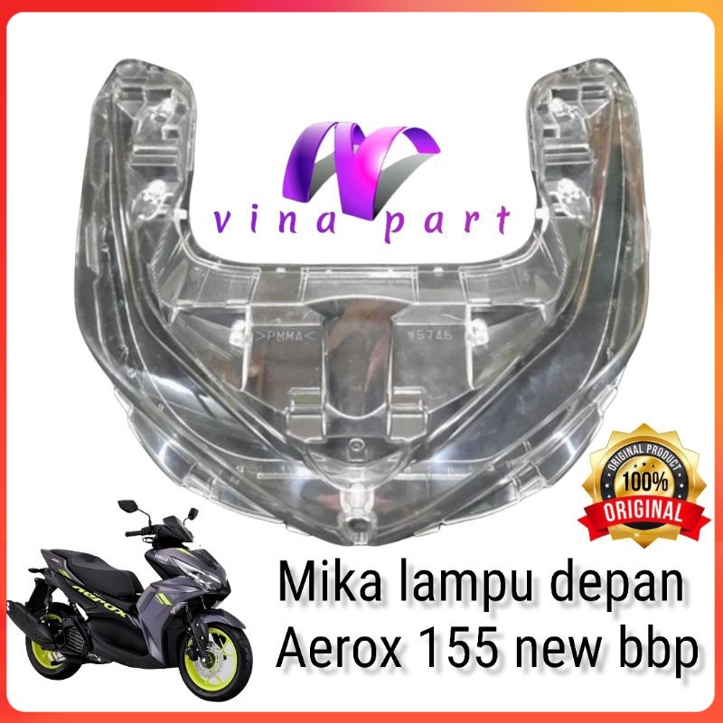 mika kaca lampu depan yamaha aerox 155 new 2020 connected  bbp original