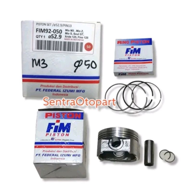 Piston seher kit mio m3 fino 125 mio z oversize 50 fim