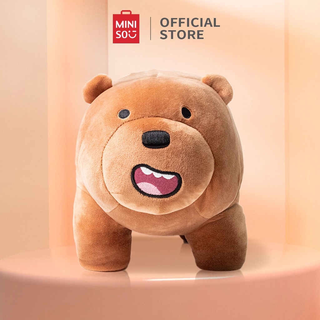 MINISO Hayu Bare Bears-Standing Boneka (Brown Bear)