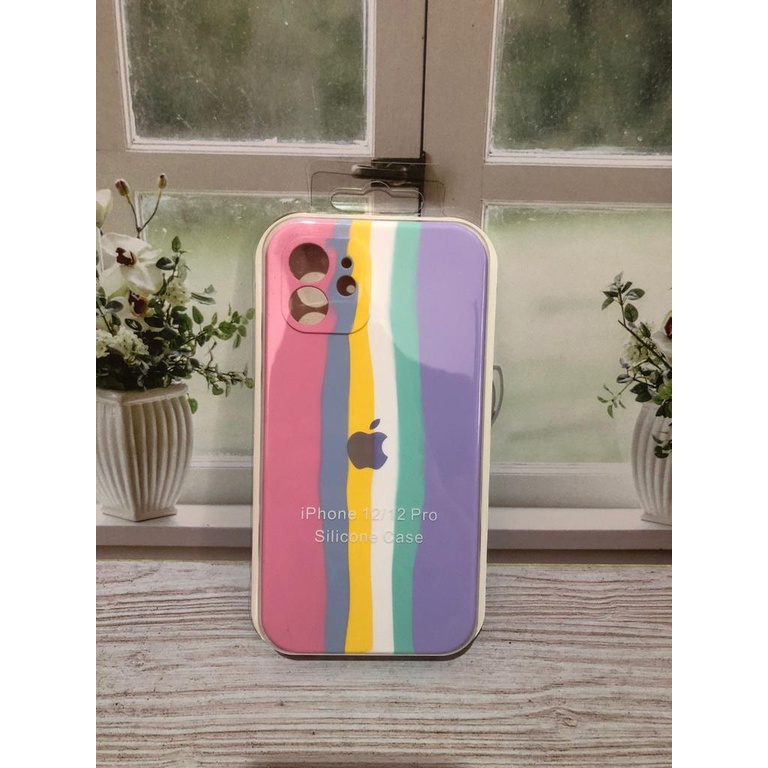 CASE IPHONE 12 PRO SILIKON CASE NEW RAINBOW COVER