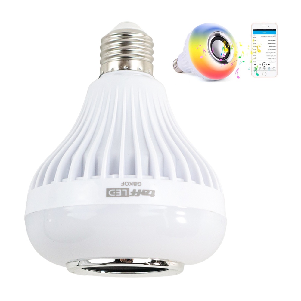 LED RGB E27 12W dengan Bluetooth Speaker - GBKOF - OMSKI6WH White