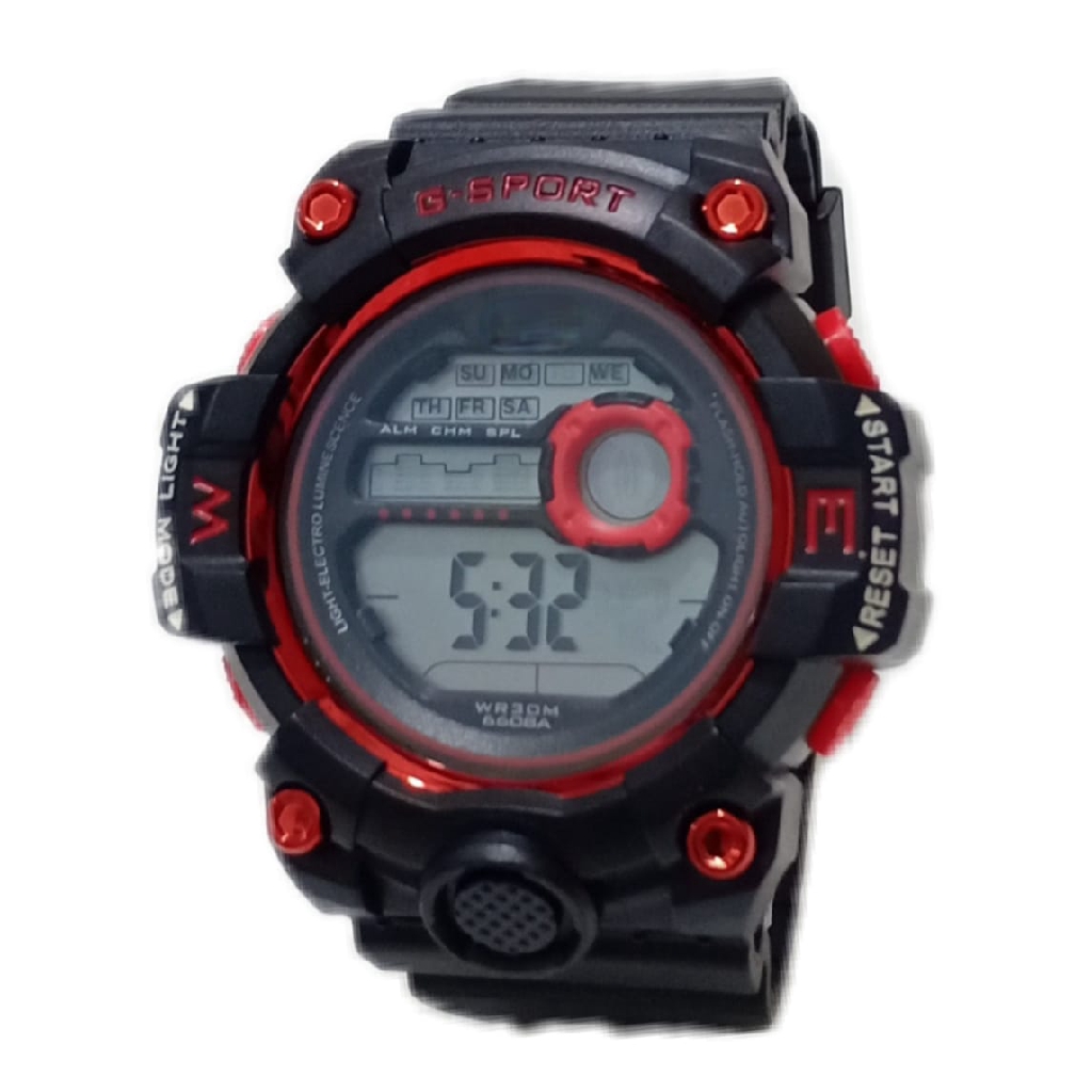 Jam Tangan Pria Sporty Digital S-Sports Strap Rubber SS006