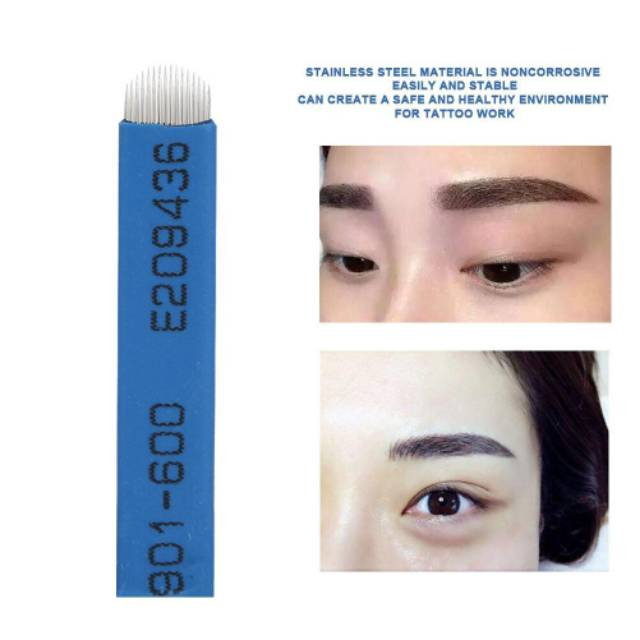 jarum sulam ALIS MANUAL PEN bentuk U / NEEDLE MICROBLADING EMBROIDERY EYEBROW PCD