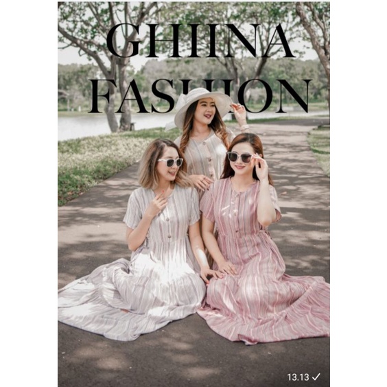 ALEEZA DRRSS, DRESS HARIAN, DRESS RAYON, GHIINA FASHION, GINA, DRESS LENGAN PENDEK