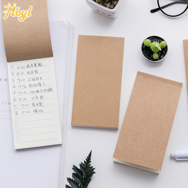 [Ready Stock] Notes Kraft Paper Small Notebook Portable Mini Notepad Schedule Planner To-Do List Memo Pad