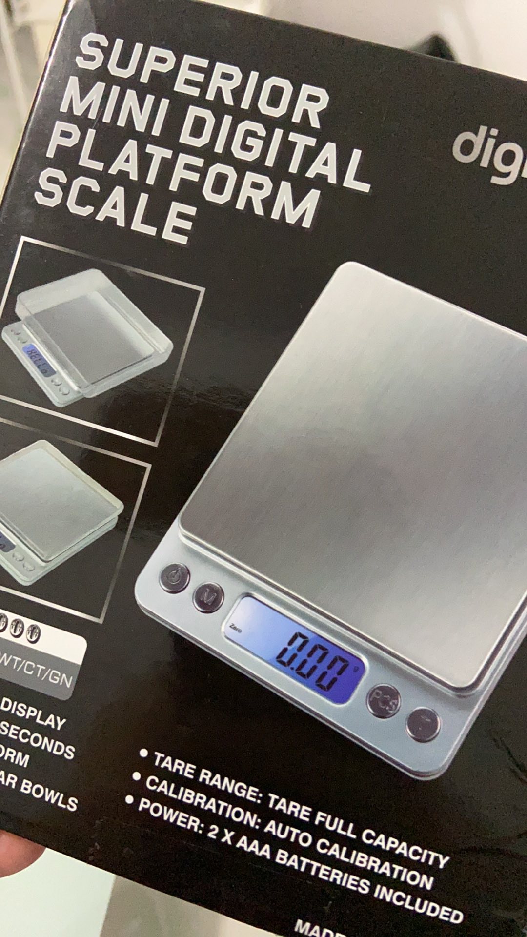 Taffware Digipounds Timbangan Dapur Mini Digital Scale 3000g 0.1g - I2000 - Silver