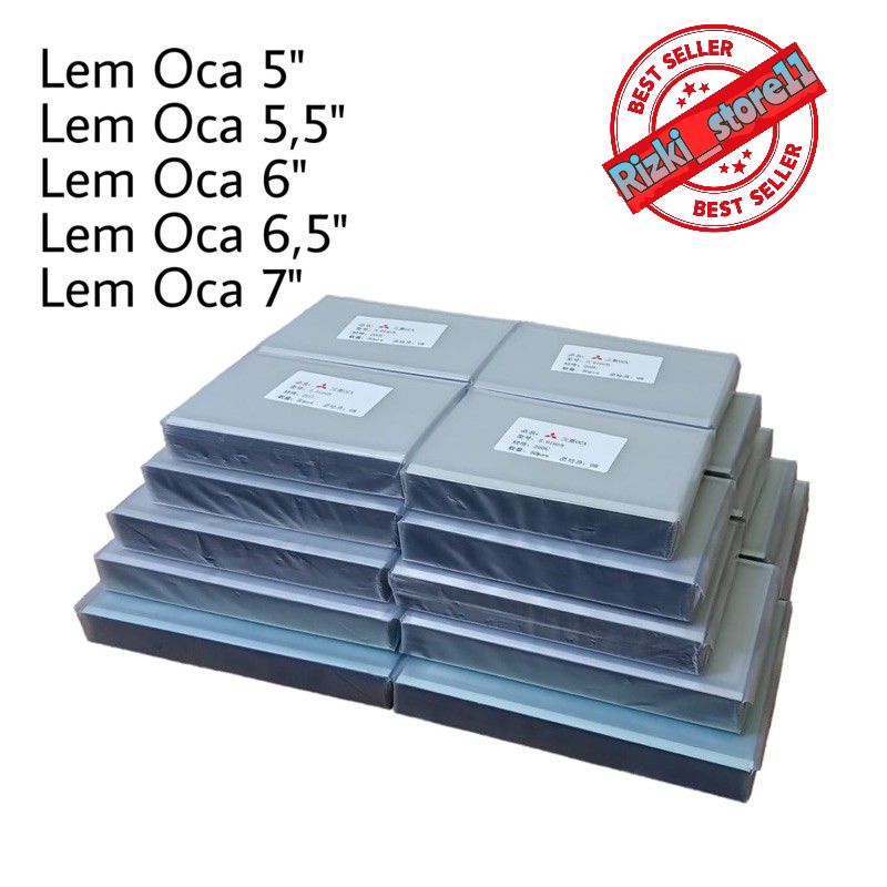 

LEM OCA- LEM OCA LEMBARAN - LEM UV KERING 5 - 5,5 - 6 INCH - 6,5 - 7Inch UNIVERSAL