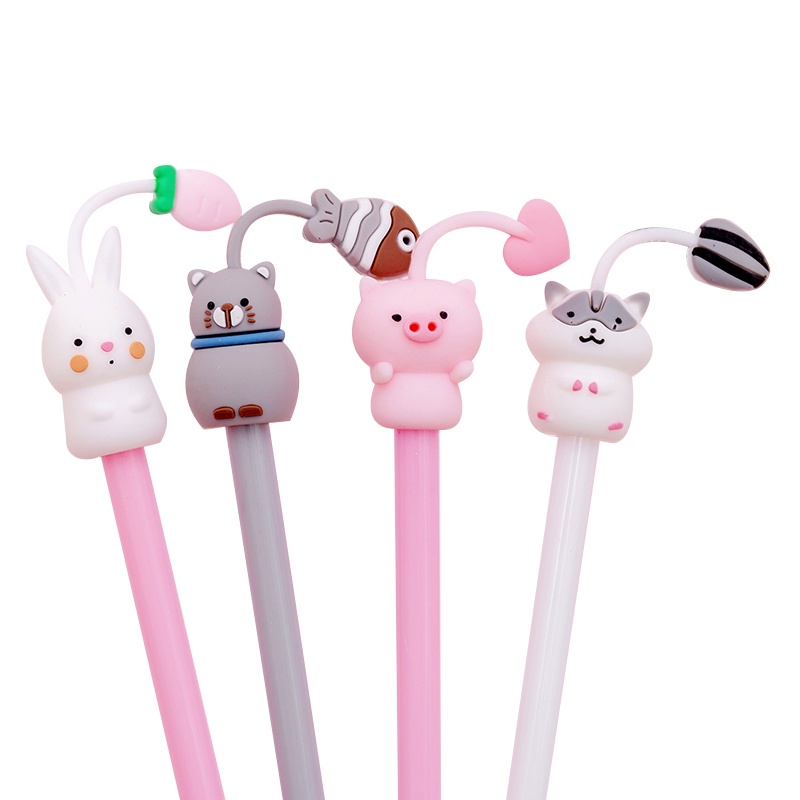 Cute Cartoon Gel Pen 0.38mm Black Ink Signature Pen