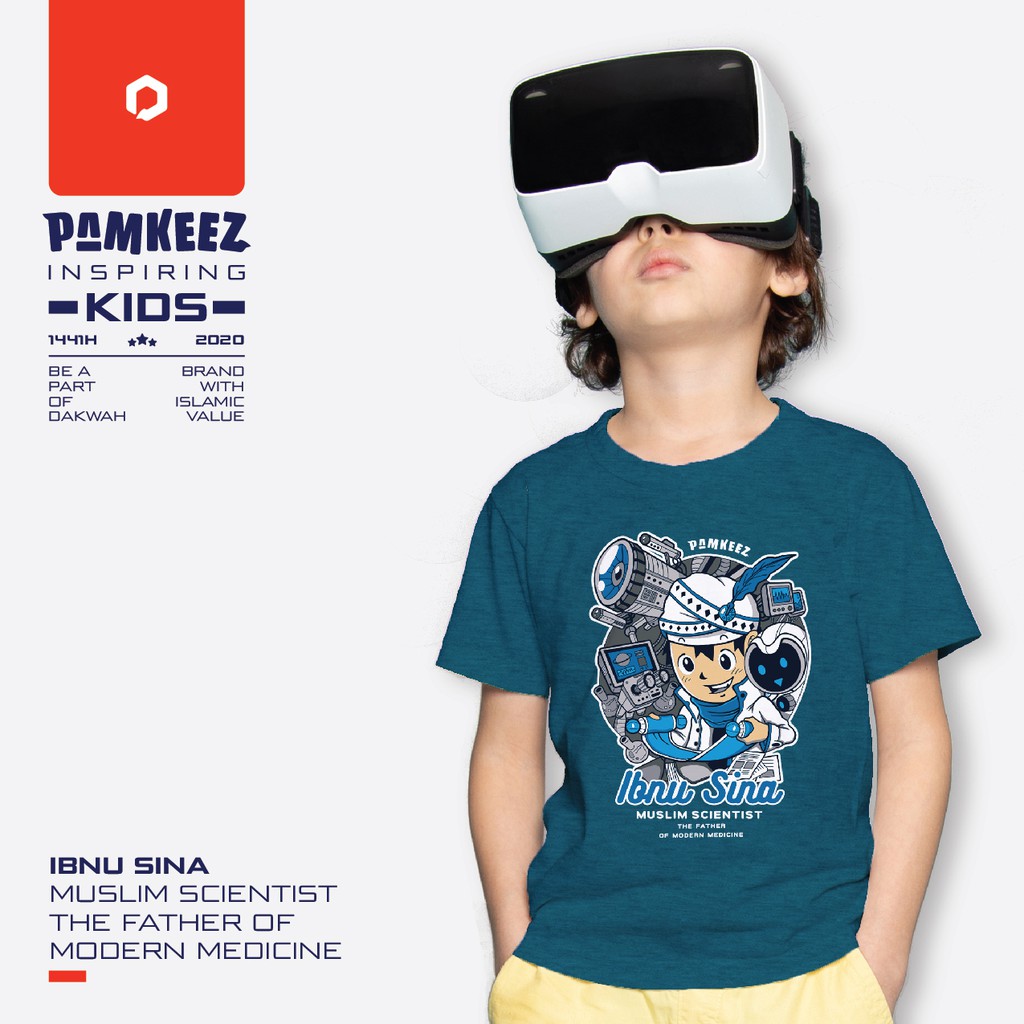 KAOS ANAK LAKI LAKI ISLAMI KARAKTER IBNU SINA - PAMKEEZ