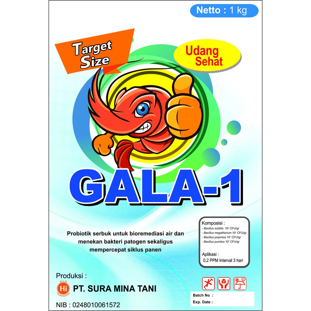 

GALA-1 Probiotik Udang Vanname (Kemasan 1Kg)