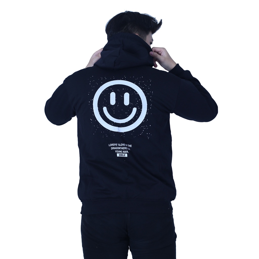 Pro.Coll - Smile Hoodie Black - Jaket Hoodie Unisex Kekinian