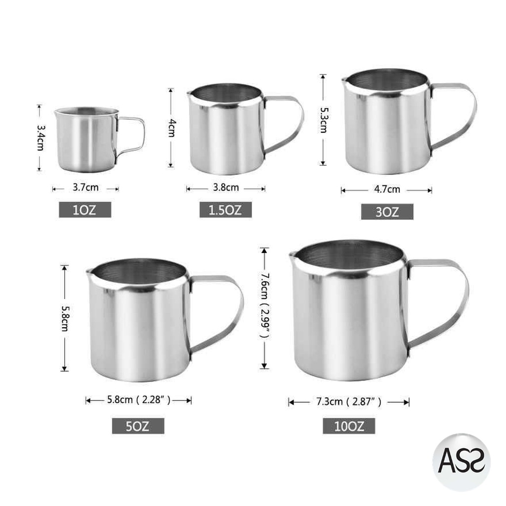 ASS Shop - DROHOEY Gelas Pitcher Kopi Espresso Latte Art Stainless Steel - S06HG