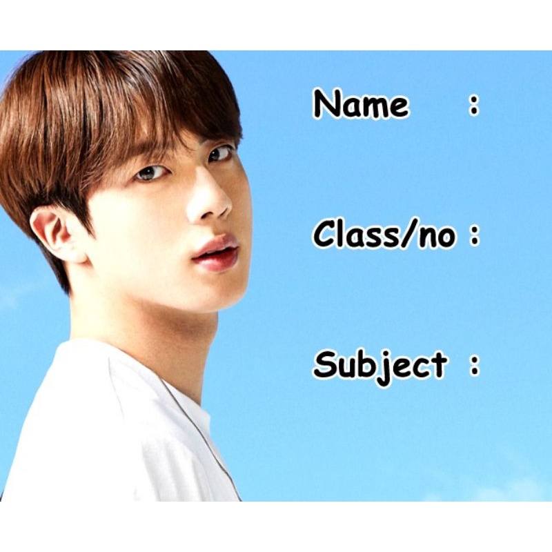 BTS Sticker Label Nama Buku Book Sticker Name Label School