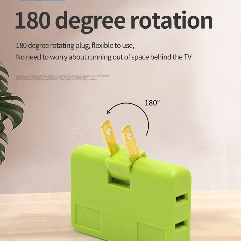 (Us Plug Socket Converter) (3 In 1 Adaptor Extension Multi Plug)