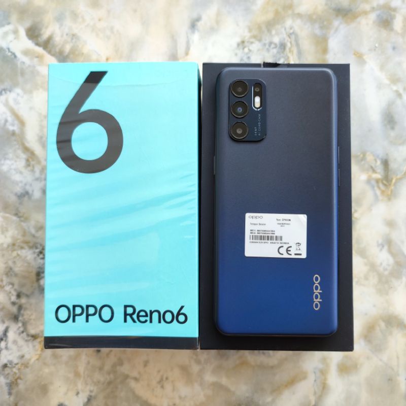 Oppo Reno 6 4G 8/128 ram 8 internal 128 Gb seken mulus like new