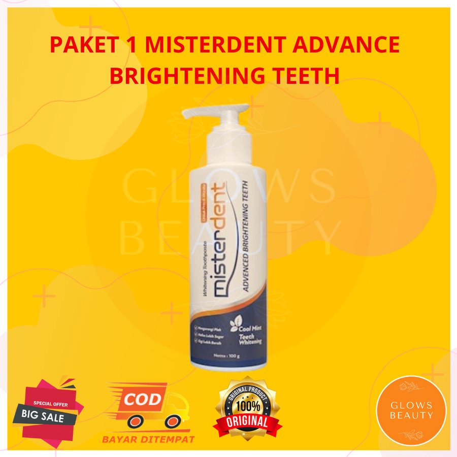 MISTERDENT ADVANCED BRIGHTENING ATASI GIGI KUNING SECARA INSTAN