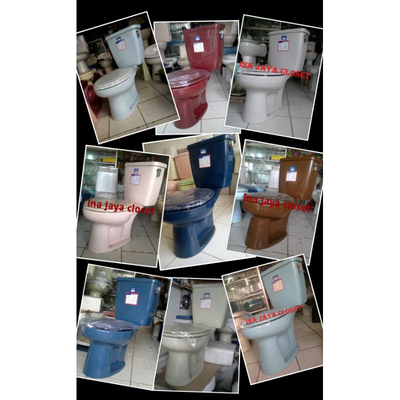 INAJAYA closet closed klosed kloset toilet wc duduk bekas toto s-516j engkol samping warna kinclong