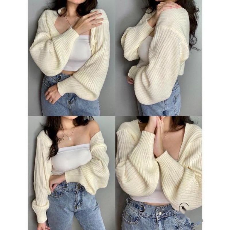 Rajut Liam Oversize Crop Cardigan