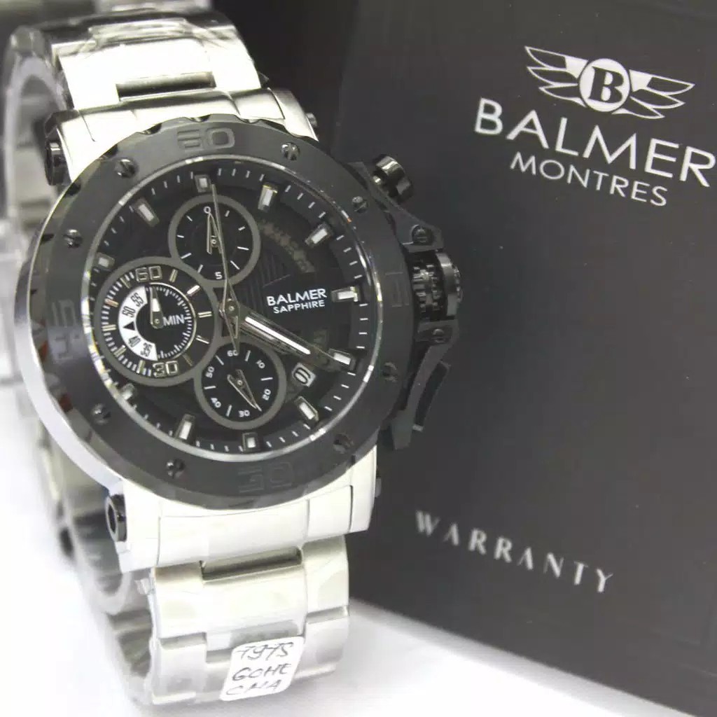 B 7975 Balmer Original Jam Pria Stainless Steels silver black
