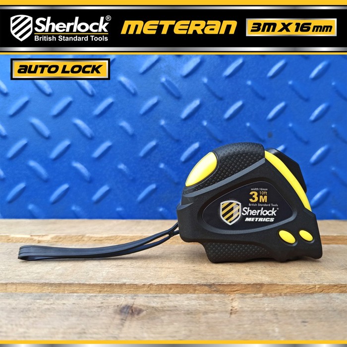 Meteran Sherlock Auto Lock Metrics 3 Meter