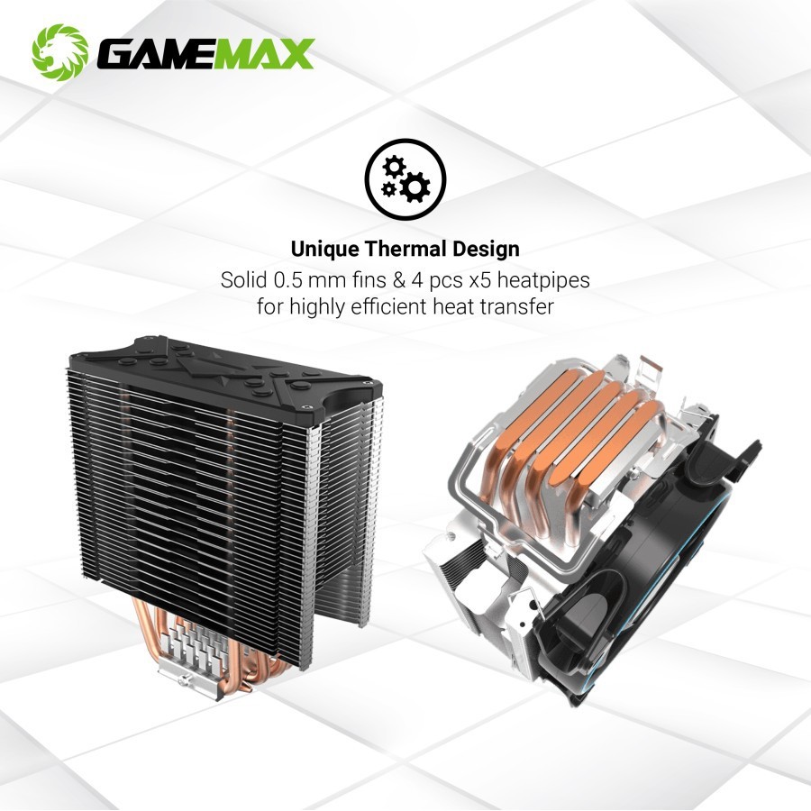 Gamemax Gamma 500 Rainbow CPU Cooler ARGB