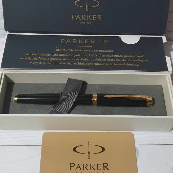

NEW Pulpen Parker Original IM New LQ Black GT Roller Ball Free Grafir Nama