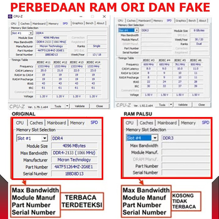RAM PC MEMORY PC DDR4 4GB PC4 - 2400