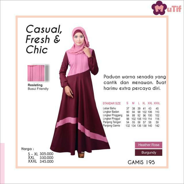 Gamis Mutif 195 / Baju Muslim Wanita