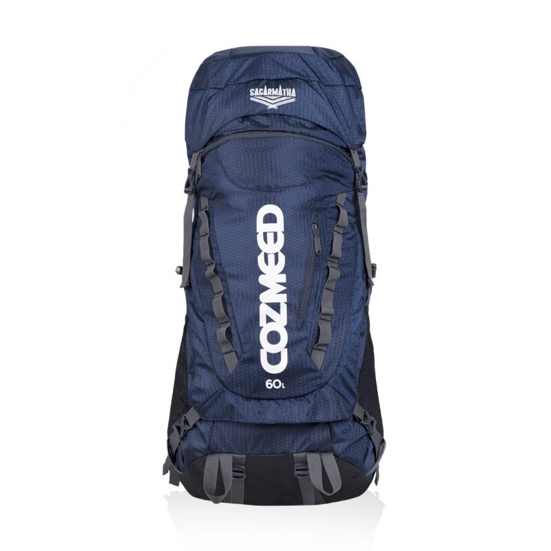 Cozmeed Tas Karier Gunung Sagarmatha 2.1 60L Blue FREE Cover Bag