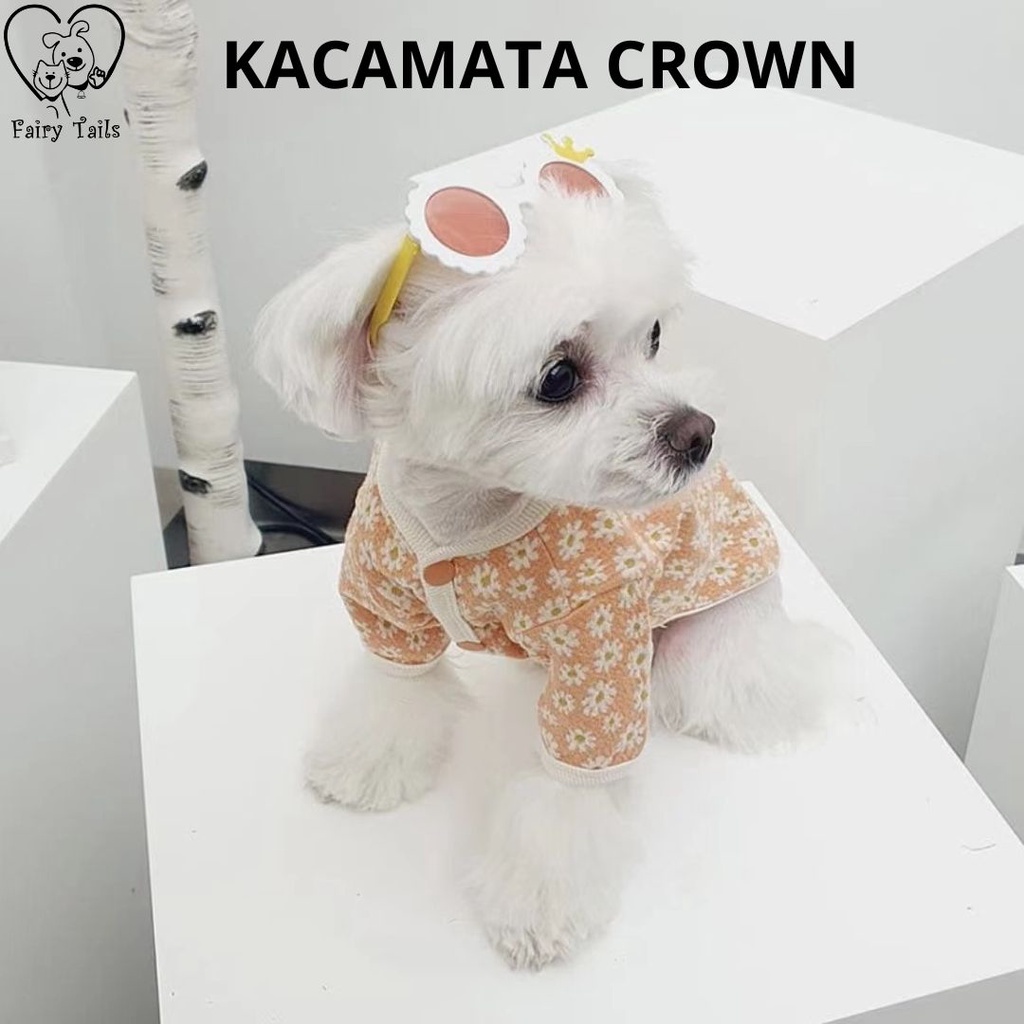 Kacamata Korea Kostum Cosplay Anjing Kucing Kacamata Plastik Mahkota | Pet Fashion Plastic Crown Sunglassess Glasses Round Shape