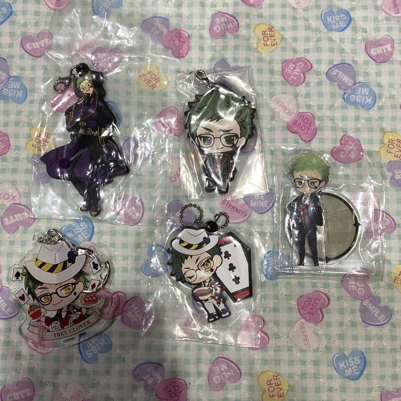 Twisted Wonderland Trey Clover Rubber Strap Acrylic Keychain