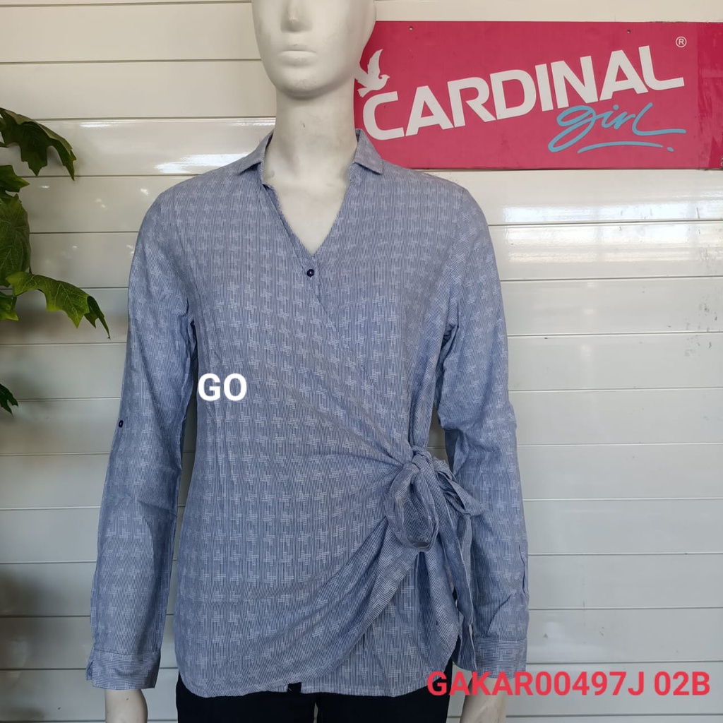 gof KTF CARDINAL GIRL KEMEJA Pakaian Wanita Atasan Kemeja Hem Casual Santai Original Lengan Panjang