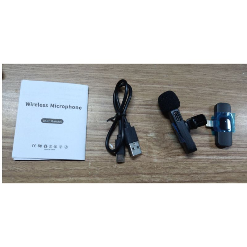 ORIGINAL Mic HP Wireless Lavalier Lapel Microphone Vlogger Lightning Mikrofon HP Mic external mic eksternal HP 7RSKCDBK