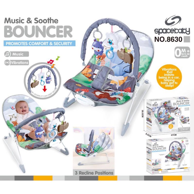 BABY BOUNCHER SPACE BABY SB 8630 MUSIC AND SOOTHE 3 POSISI