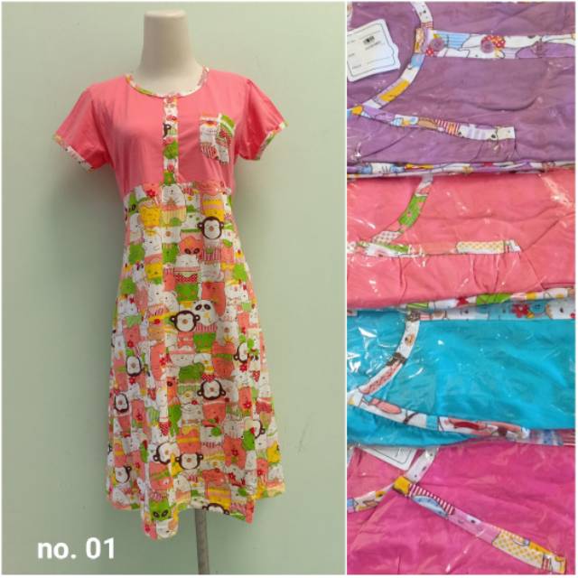  Daster  klok Amro pendek daster  busui  dress baju  tidur 