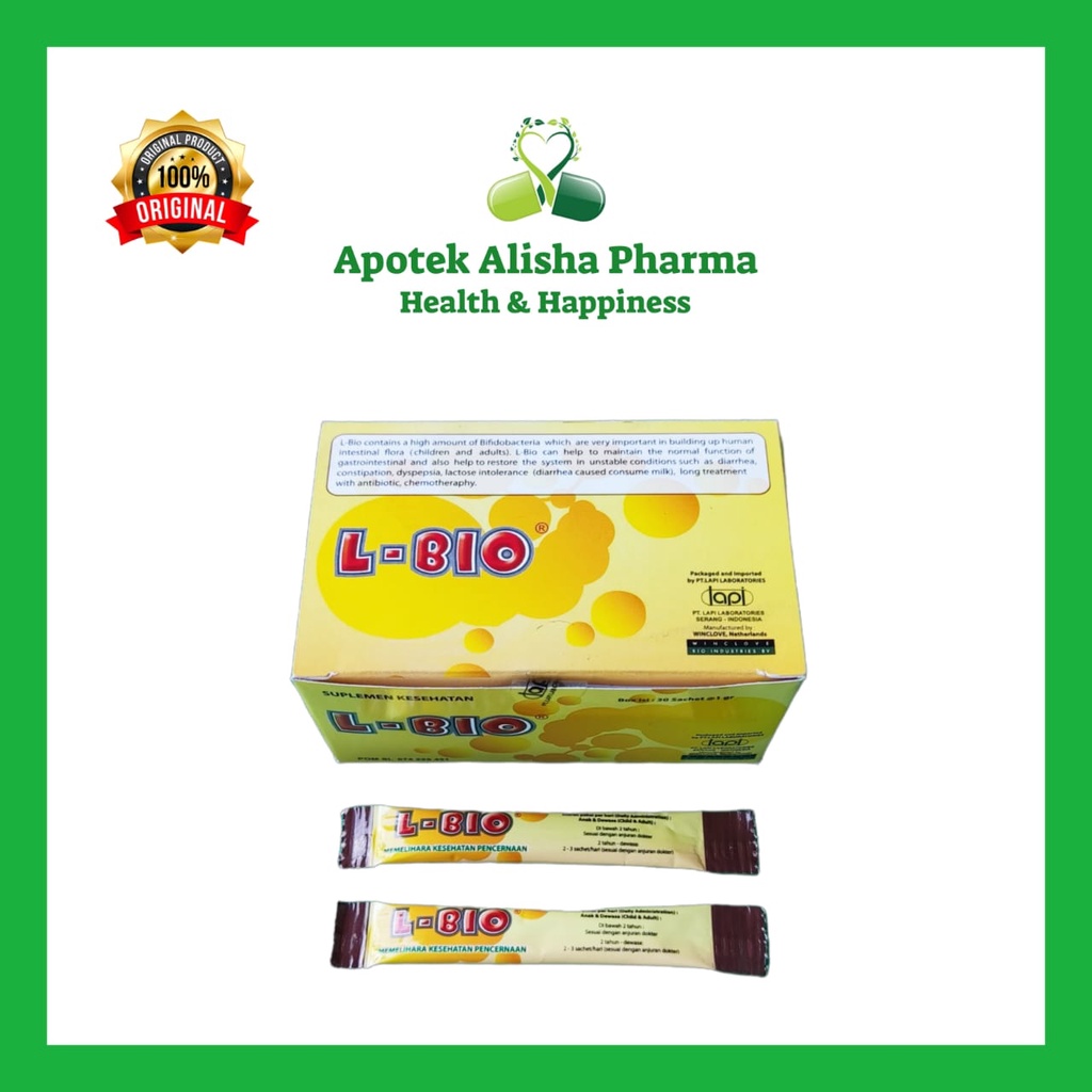L Bio Sachet - LBio Sachet Lactobacillus Probiotik Terapi Tambahan Diare Mencret Bayi / Anak / L-Bio / Elbio Sachet