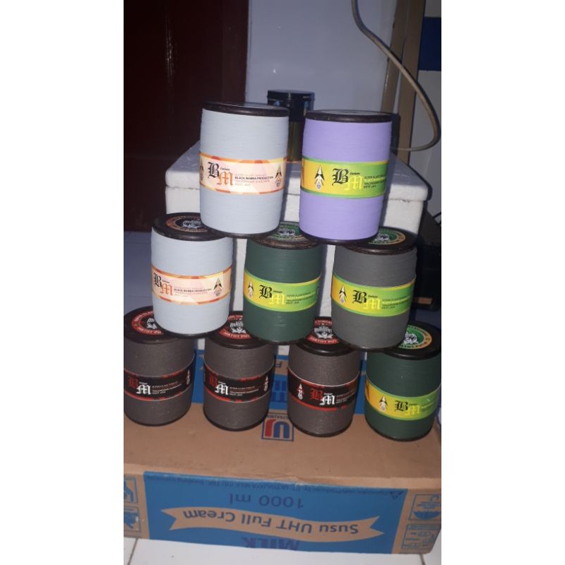 senar gelasan BLACK MAMBA matot / mati total/ deadstring, bahan putih yuho, size 023, klos 6000 yard