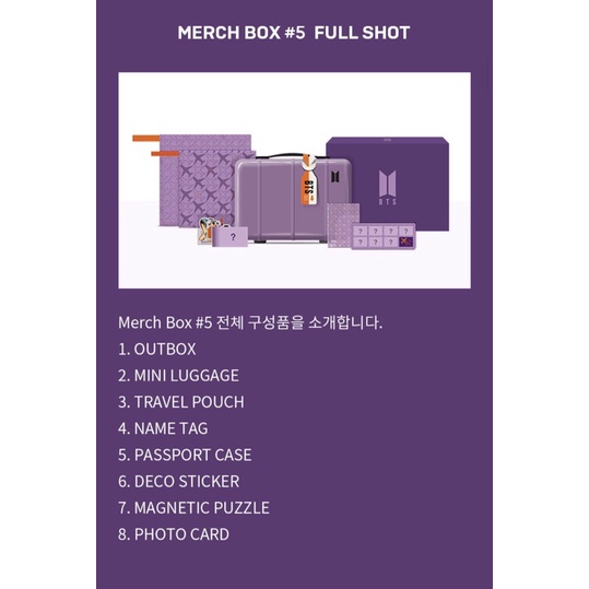 [PO] SHARING MERCH BOX 5 BTS