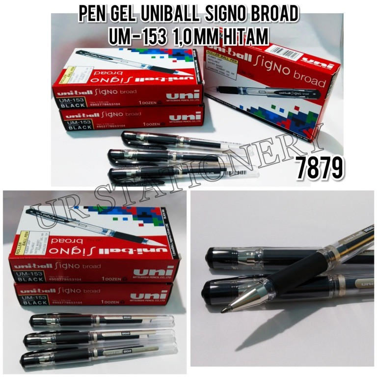 

PEN GEL / PULPEN / PENA / UNIBALL SIGNO BROAD UM-153 1,00 MM HITAM