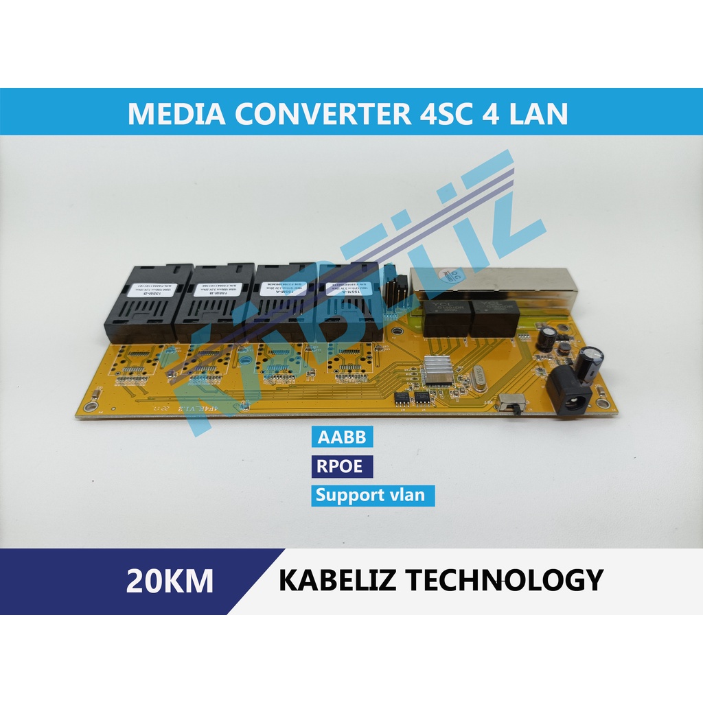 KONVERTER 4FO 4LAN CONVERTER 4SC 4LAN 4F4E 4SC 4RJ45 BOARD 4 FO 4 RJ45