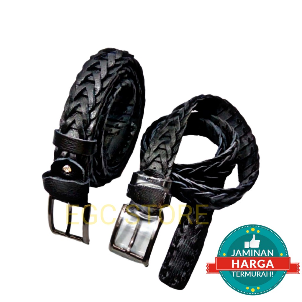 IKAT PINGGANG WANITA KULIT MODEL KEPANG / WOMEN LEATHER BELT - JARUM-3,5CM+KULIT-KEPANG