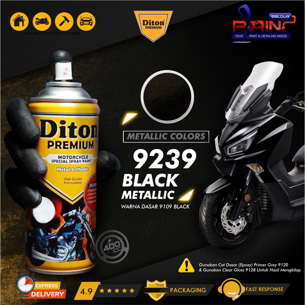 Diton PREMIUM 9239 Black Metallic Cat Semprot