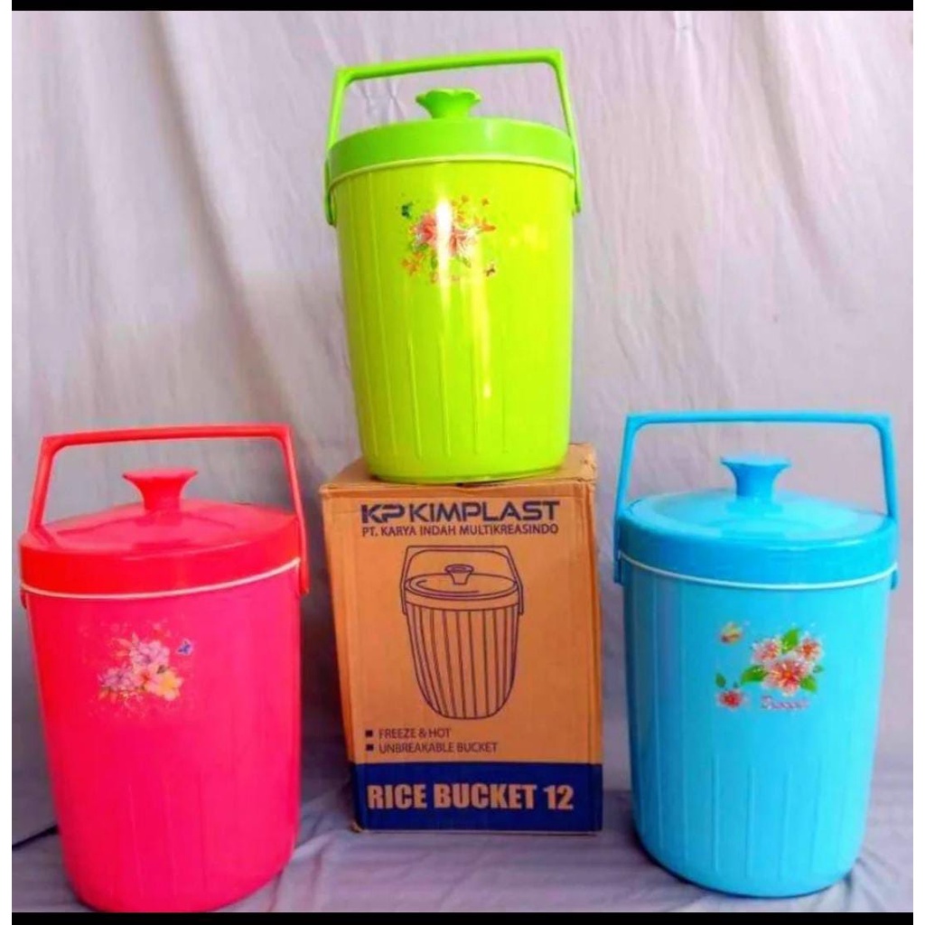 Termos Nasi/Es Ukuran 12 & 17 Liter Merk Kimplast Rice/Ice Bucket