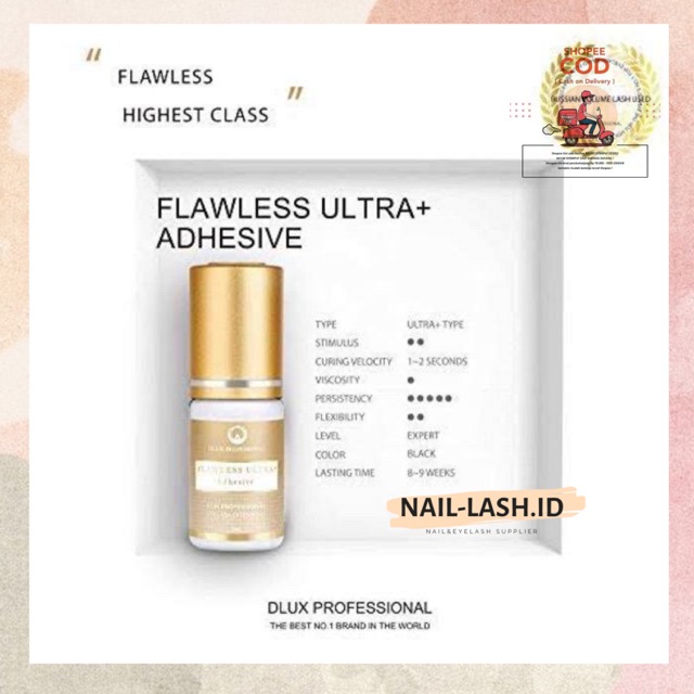 DLUX FLAWLEES ULTRA+ KERING DALAM 1 DETIK LEM GLUE EYELASH EXTENSION