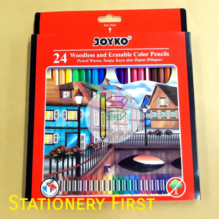 

Pensil Warna Joyko Bisa Dihapus 24 Warna / Joyko CP-115