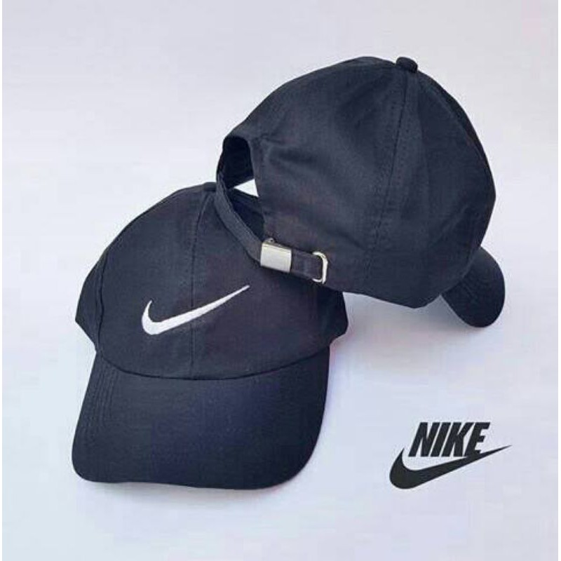 SM - Topi Baseball Nike Pria Polos Sport Hitam Premium Lokal Bandung Olahraga Distro