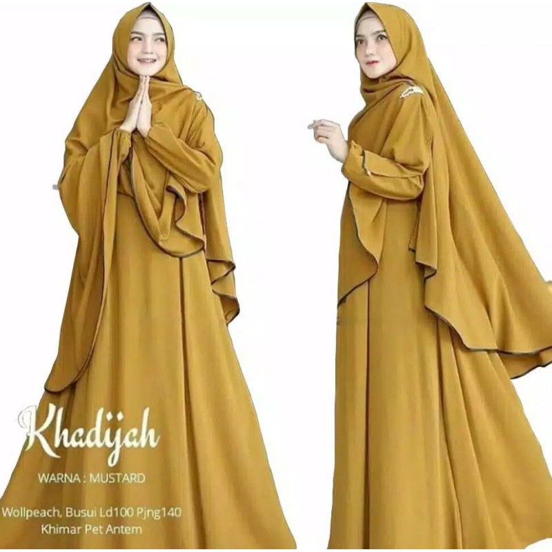 Khadijah syari baju gamis pakaian wanita dress fashion muslim