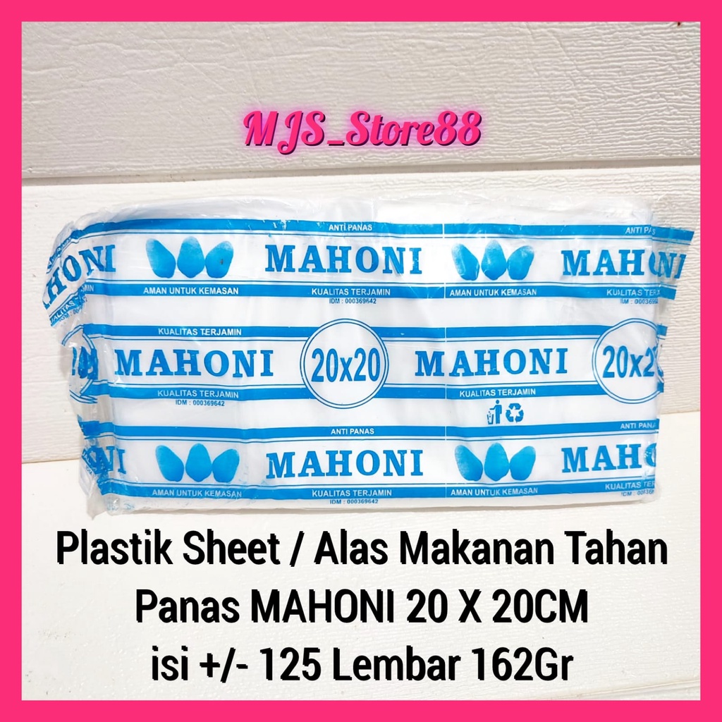 PLASTIK ALAS MAKANAN TAHAN PANAS MAHONI/ PLASTIK SHEET MAHONI 20X20
