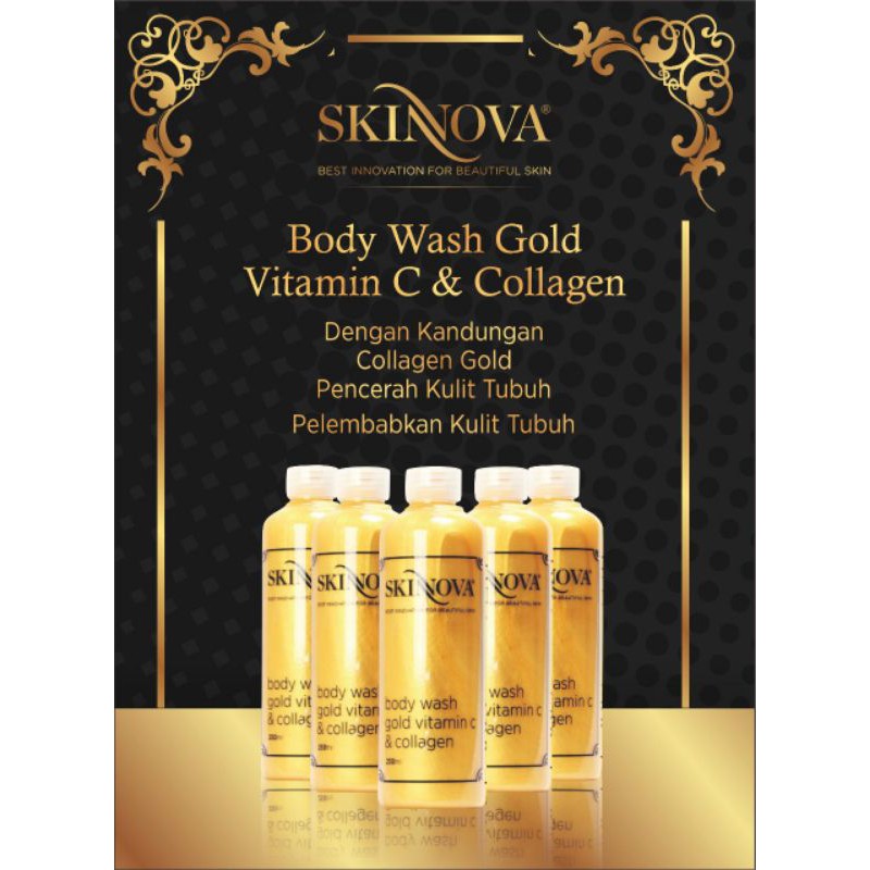 Skinova body wash gold vitamin c & collagen